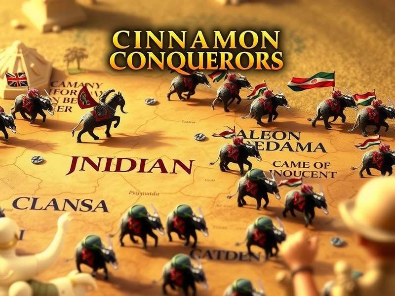 Cinnamon Conquerors Game Map Showing Indian Subcontinent